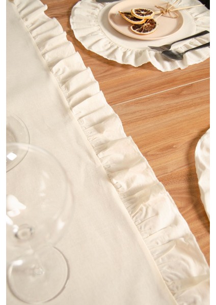 Keten | Fırfırlı Runner 40 x 110 cm - Ztrunner