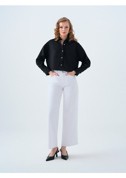 Loose Long Crop Kadın Gömlek U.kol fiyatları