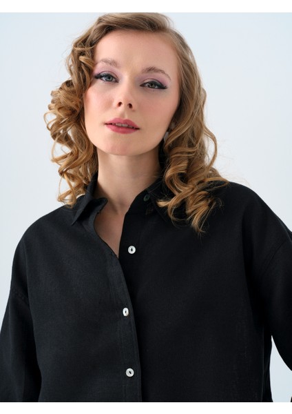 Loose Long Crop Kadın Gömlek U.kol fırsatları