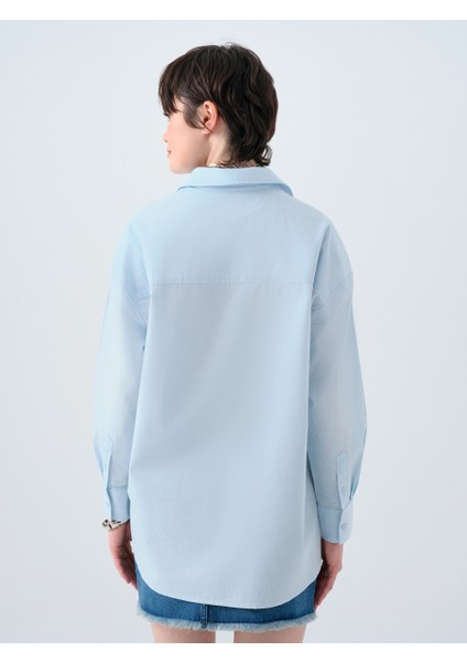 Oversize Fit Kadın Gömlek U.kol