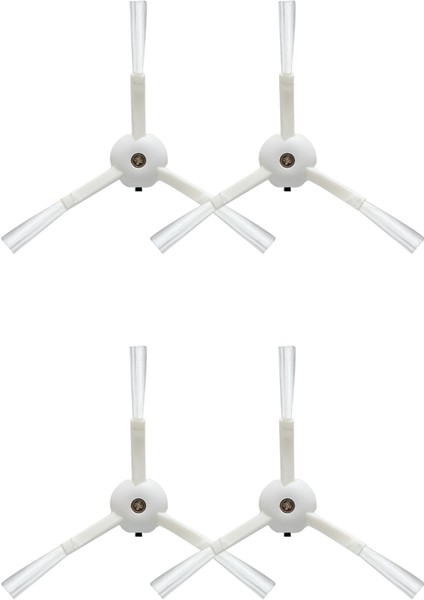 Roborock Q Revo Master Uyumlu Yedek Beyaz Yan Fırça-4 Adet