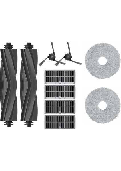 Dreame X40 Ultra L40 Ultra Uyumlu Kauçuk Fırça Hepa Filtre Mop Seti-10 Parça