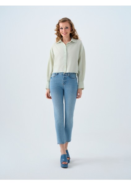 Loose Long Crop Kadın Gömlek U.kol fiyatları