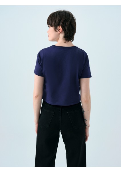 Long Crop Kadın Tshirt K.kol