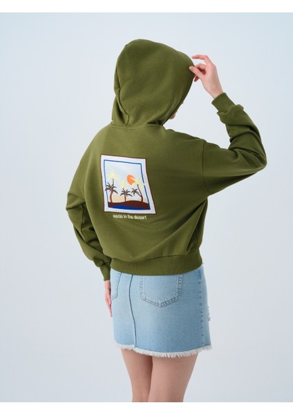 Loose Crop Kadın Sweatshirt