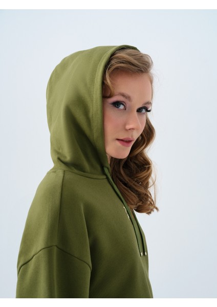 Loose Crop Kadın Sweatshirt