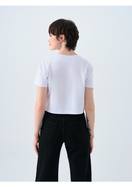 Long Crop Kadın Tshirt K.kol