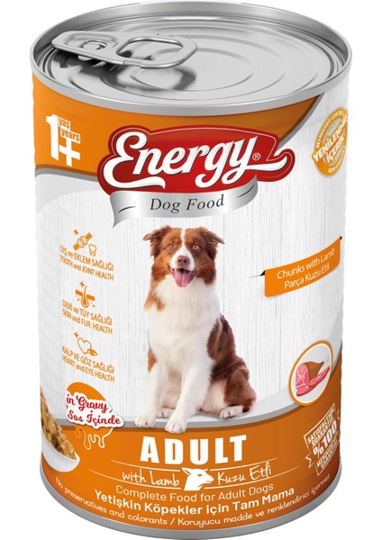 Kuzu Etli Yetişkin Islak Köpek Maması 400 Gram