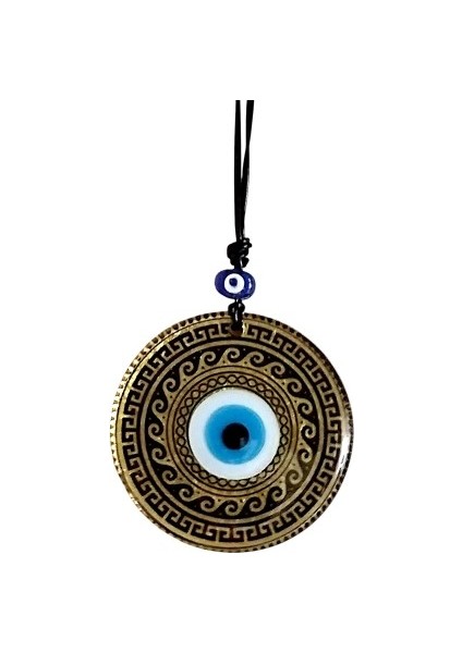 Altın Varaklı Nazar Boncuklu Füzyon Cam El Işçiliği 12 cm Duvar Süsü Nazarlık Hediyelik Eşya Tdrtr indirimleri