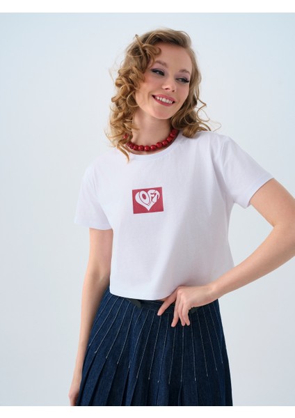 Long Crop Kadın Tshirt K.kol