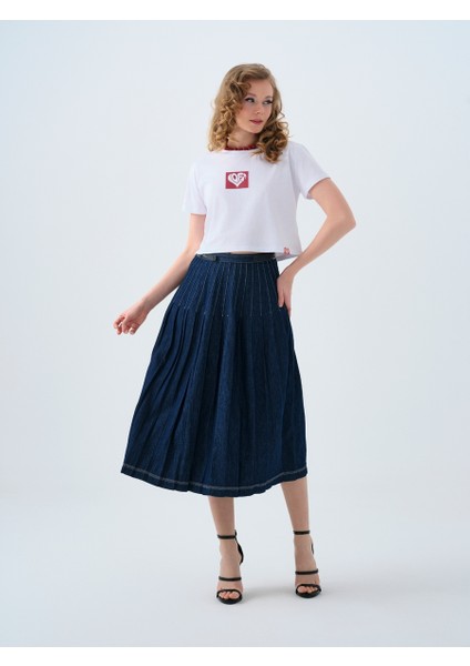 Long Crop Kadın Tshirt K.kol