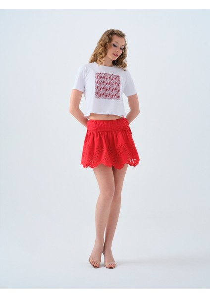 Long Crop Kadın Tshirt K.kol