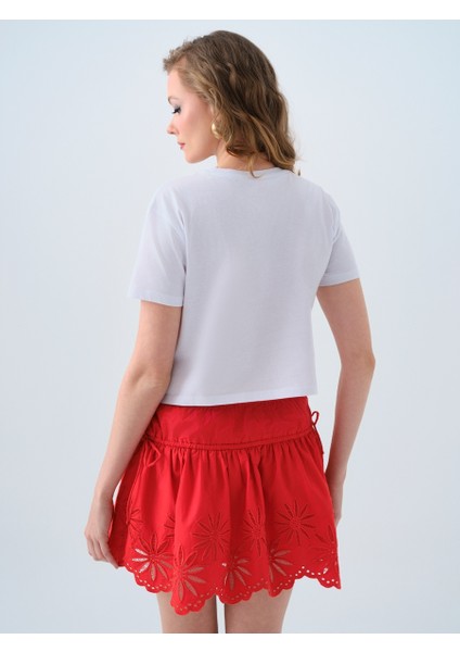 Long Crop Kadın Tshirt K.kol