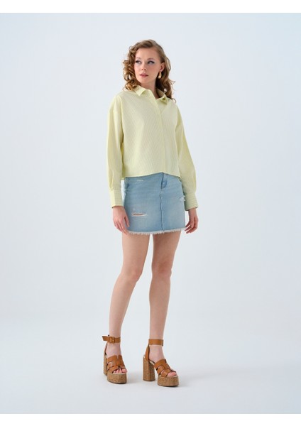 Regular Long Crop Kadın Gömlek U.kol fiyatları