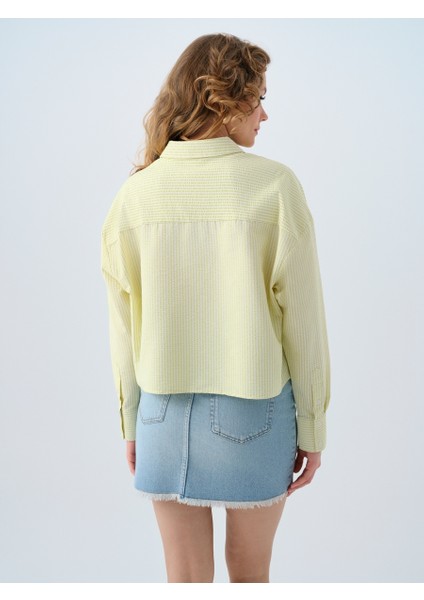 Regular Long Crop Kadın Gömlek U.kol modelleri