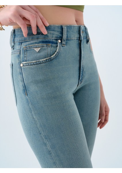 Long Flare Slim Fit Kadın Pantolon fırsatları