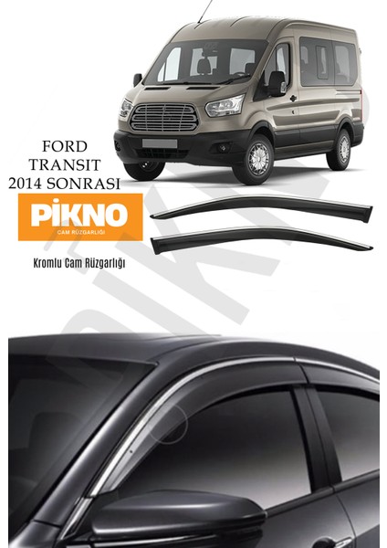 Ford Transit 2014 ve Sonrası Kromlu Cam Rüzgarlığı 2'li