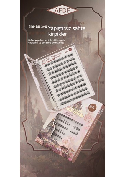 Gül Tutkal Ücretsiz Büyük Kapasiteli Doğal Simülasyon Kedi 10 Sıra Sahte Kirpik (Yurt Dışından)