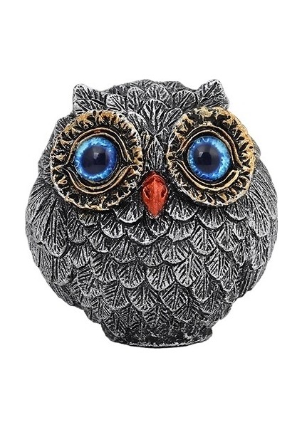 Baykuş Reçine El Sanatları Yaratıcı Ev Dekompresyon Masaüstü Dekorasyonları Yükseklik 4,5 Cm, Genişlik 4 cm (Yurt Dışından)