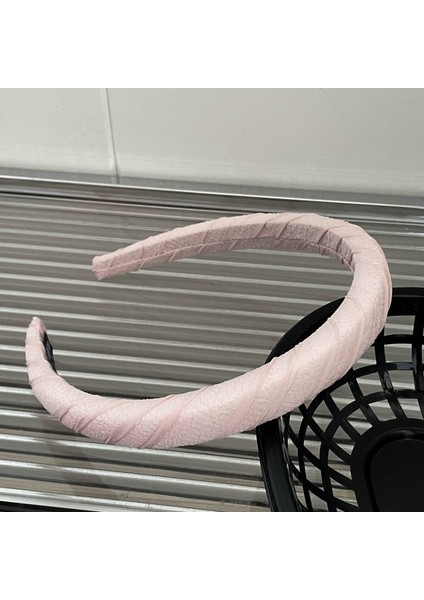 2024 Ilkbahar ve Yaz Pembe Yüksek Kafatası Bandı Headdress Tatlı ve Sevimli Kafa Bandı Basit Saç Aksesuarı (Yurt Dışından)