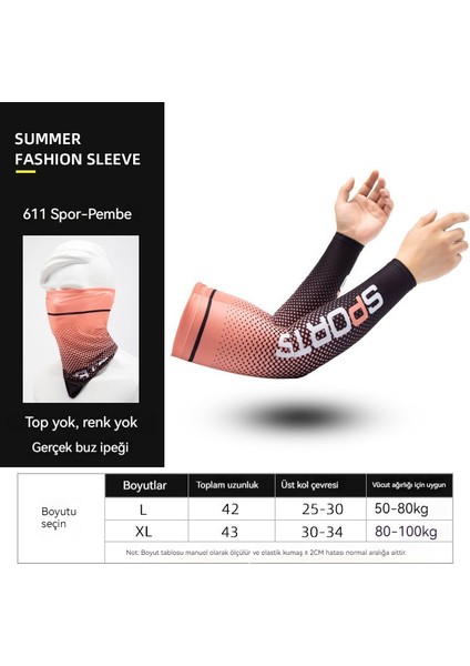 Hava Yaz Uv Geçirmez Açık Spor Bisiklet Kol Maskesi (Yurt Dışından)