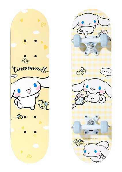 Sanrio Çocuk Kaykay 3-6-12 Yaş Erkek Kız Scooter Dört Tekerlekli Çift Rocker Yüksek Elastik Kasnağı (Yurt Dışından)