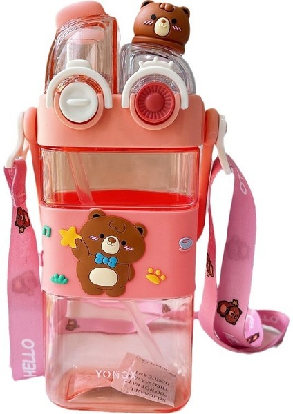 Yeni Punk Su Bardağı Çocuk Plastik Bardak Öğrenci Çift Içme Pipetli Su Isıtıcısı Çocuk Taşınabilir Su Isıtıcısı (Yurt Dışından) indirimleri