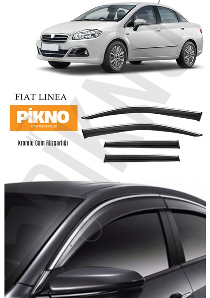 Fiat Linea Kromlu Cam Rüzgarlığı 4'lü