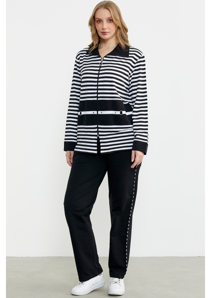 Çizgili Tunik Eşofman Takım - Siyah fiyatları