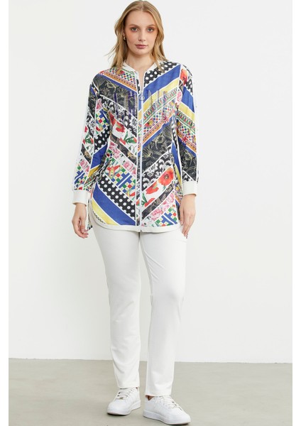 Çok Renkli Taş Detaylı Takım - Saks