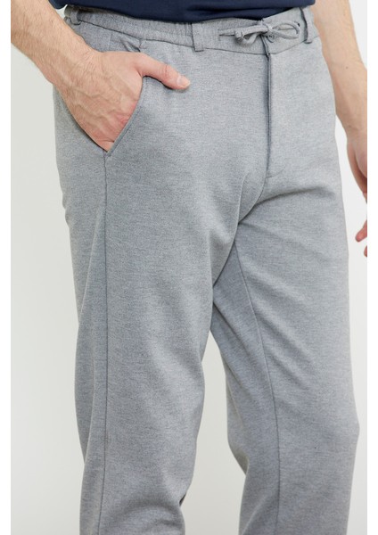 Beli Lastikli Dar Paça Pantolon - Gri fırsatları