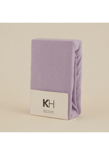 Penye Fitted Çarşaf Tek Kişilik 100 x 200+30 cm Lila