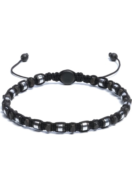Hematit Bileklik - Iden Black Silver Bileklik - Tasarım Bileklik 4 mm Ayarlanabilir fiyatları