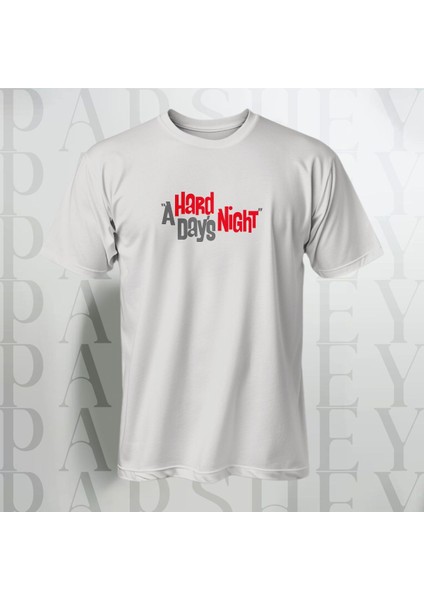 A Hard Night Baskılı Yarım Kollu Bisiklet Yaka Pamuk Oversize T-Shirt