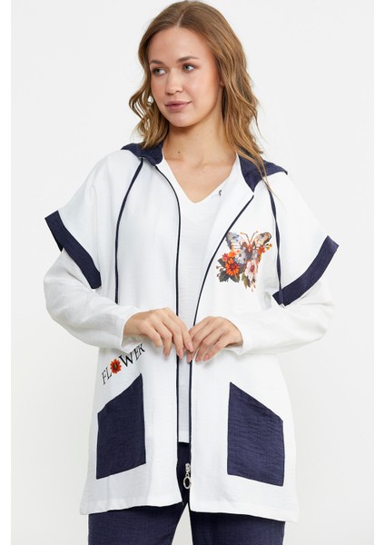 Keten Görünümlü Rahat Kalıp Üçlü Takım - Lacivert fiyatları