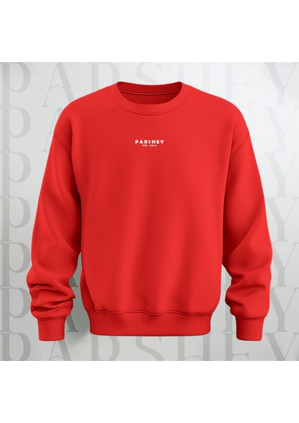 Tiger Baskılı Kalın Kumaş 3 Iplik Şardonlu Oversize Bisiklet Yaka Sweatshirt