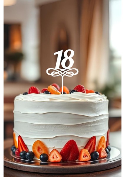 18. Yaş Doğum Günü Pastası Kürdanı, Pasta Süsü, Yeniden Kullanılabilir