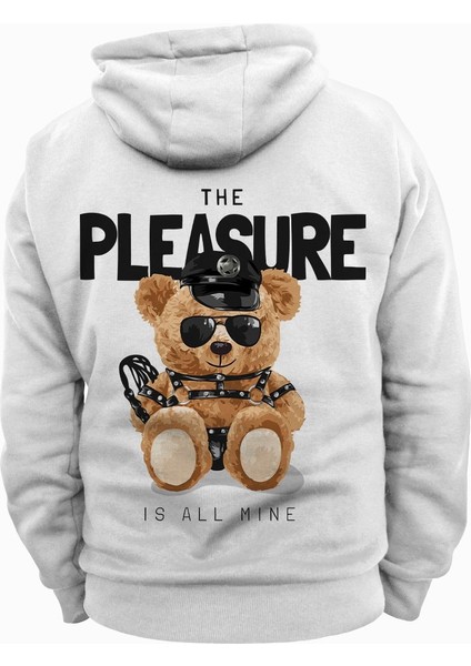 The Pleasure Baskılı Kapüşonlu Sweatshirt Hoodie Kalın Kumaş 3 Iplik Şardonlu