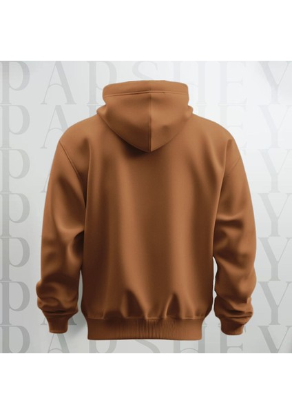 Baskısız Kapüşonlu Sweatshirt Hoodie Kalın Kumaş 3 Iplik Şardonlu