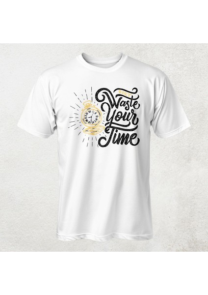 Don't Waste Your Time Yarım Kollu Bisiklet Yaka Pamuk Oversize T-Shirt
