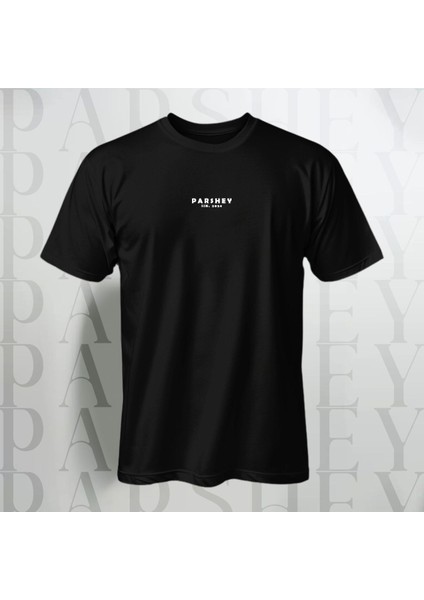 Ağaç Desenli Yarım Kollu Bisiklet Yaka Pamuk Oversize T-Shirt
