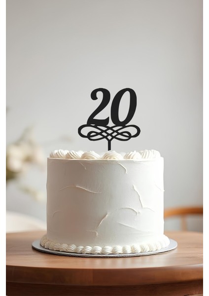 20. Yaş Doğum Günü Pastası Kürdanı, Pasta Süsü, Yeniden Kullanılabilir