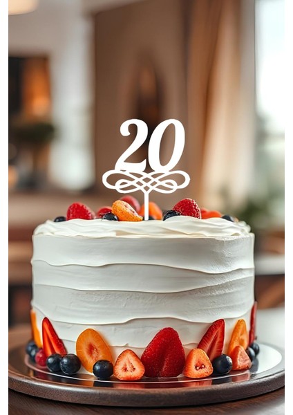 20. Yaş Doğum Günü Pastası Kürdanı, Pasta Süsü, Yeniden Kullanılabilir