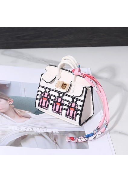 H Şekilli Mini Ev Sevimli Çanta Moda Süsleme Bozuk Para Cüzdanı (Yurt Dışından)