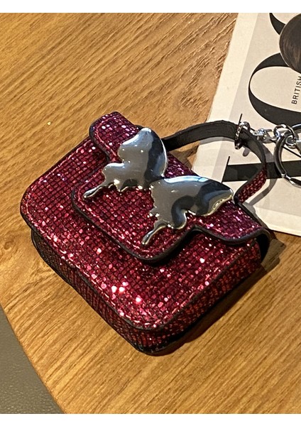 Vahşi Kelebek Çok Fonksiyonlu Kolye Kulaklık Bozuk Para Cüzdanı (Yurt Dışından)