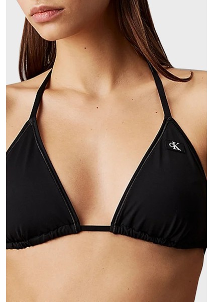 Logolu Üçgen Bağlamalı Bikini Üstü KW0KW02343BEH Bayan Bikini Üstü KW0KW02343 Beh fırsatları