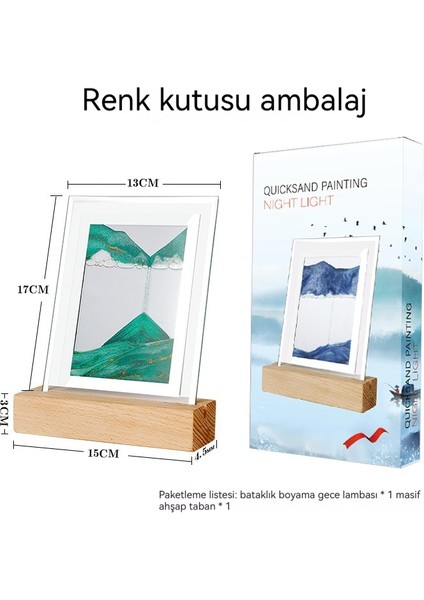 Yaratıcı 3D Stereo Bataklık Resim Masaüstü Başucu Dolap Süsleme Kum Saati Gece Lambası (Yurt Dışından)