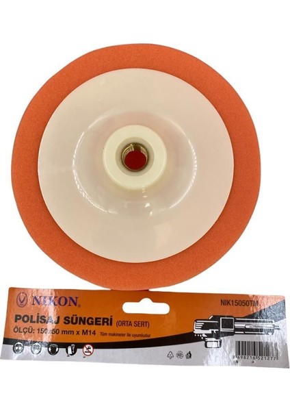 15050TM Polisaj Süngeri 150 mm Turuncu Orta Sert