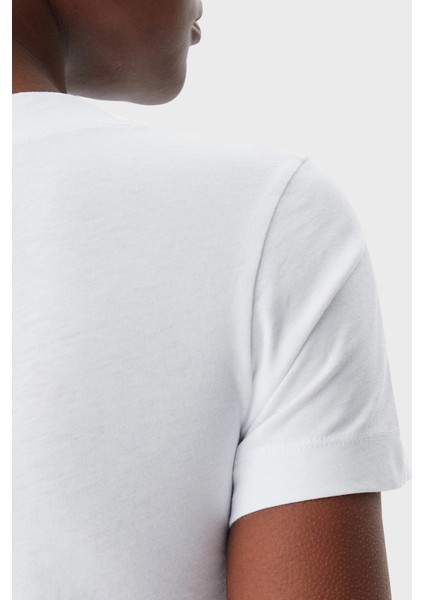 Logolu Pamuklu V Yaka Regular Fit 2 Pack T Shirt J20J223447YAA Bayan T Shirt J20J223447 Yaa indirimleri