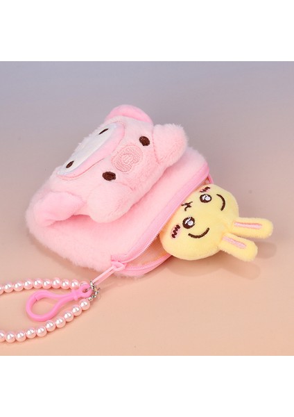 Yaratıcı Sevimli Peluş Saf Renkli Boncuk Zinciri Bebek Kafa Çocuk Bozuk Para Cüzdanı (Yurt Dışından) modelleri